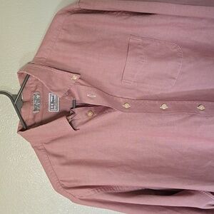 L.L. Bean | Vintage Red Button Down Long Sleeve Shirt Size 16.5 - 33